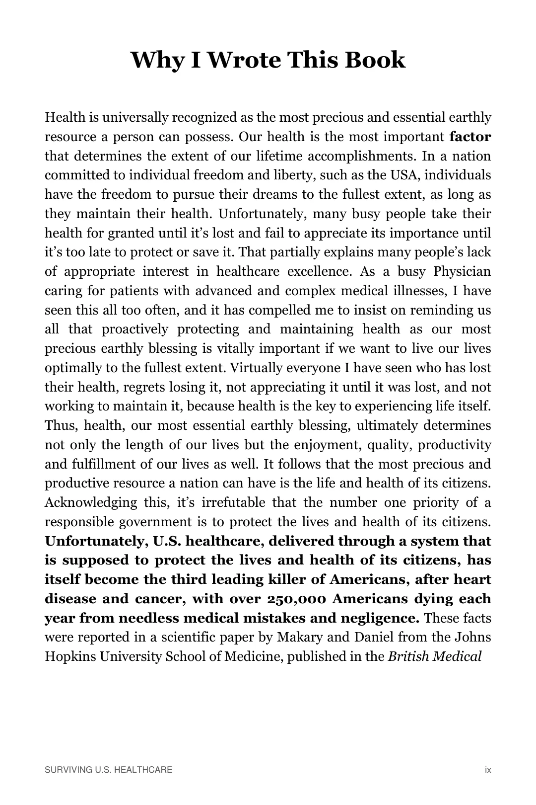 Surviving U.S. Healthcare, preview page 1 of 18